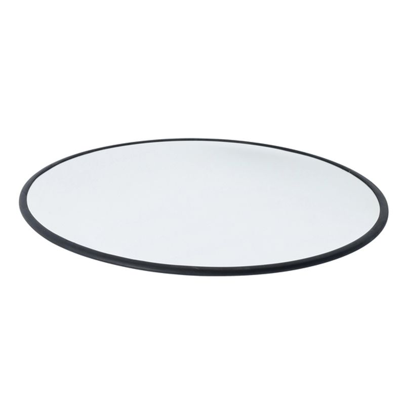 Espelho Panorâmico Convexo para Segurança 40cm Borda Borracha Metálico