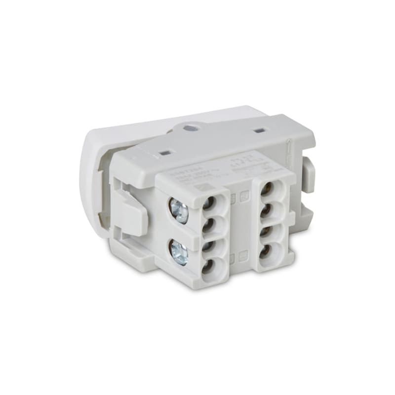 Módulo Interruptor Bipolar Simples 10A/250V Branco Miluz