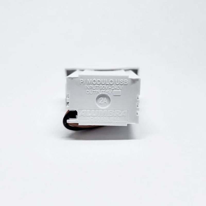 Módulo Carregador USB 2A Bivolt Branco Gracia