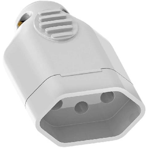 Tomada Desmontável 2 Pólos + Terra 10 Amperes 250V Branca