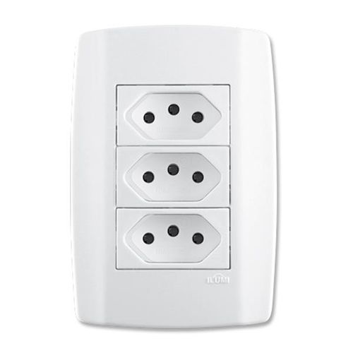 Conjunto 3 Tomadas 2P+T 20A/250V 4x2 Branco Slim