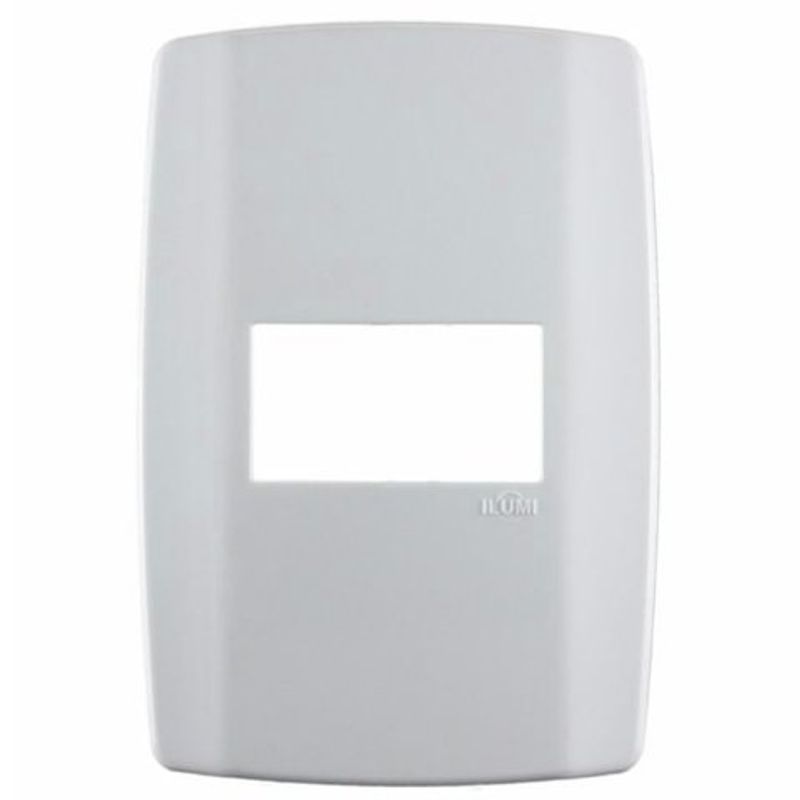 Placa 1 Posto 4x2 com Suporte Branca Slim