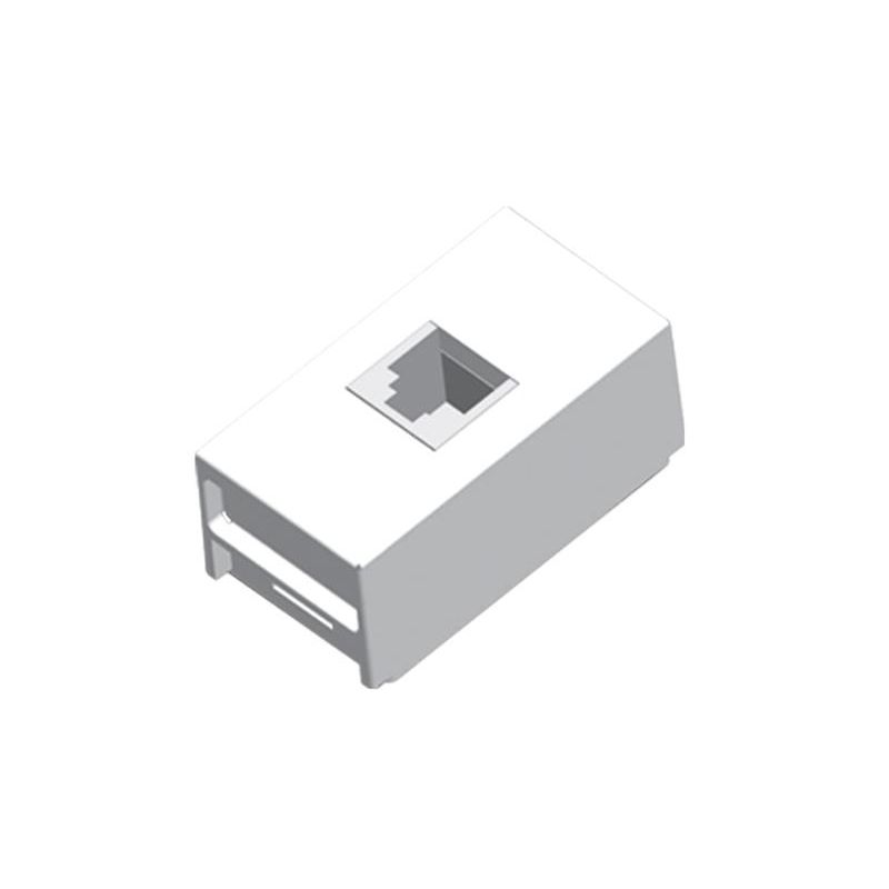 Módulo Tomada para Telefone RJ11 2 Fios Branco Slim