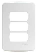 Placa 3 Postos 4x2 com Suporte Branca Miluz