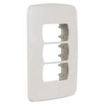 Placa 3 Postos 4x2 com Suporte Branca Miluz
