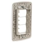 Placa 3 Postos 4x2 com Suporte Branca Miluz