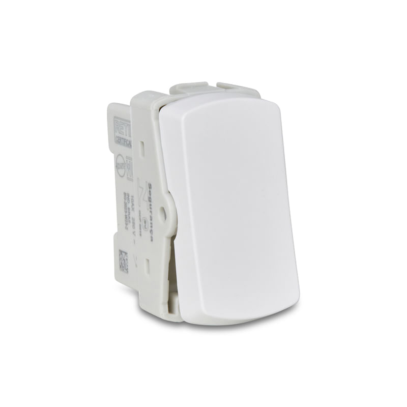 Módulo Interruptor Simples 10A/250V Branco Miluz