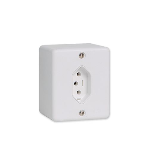 Conjunto de Sobrepor Tomada 2P+T 10A Box Ilumi