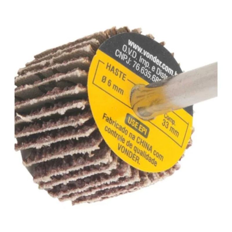 Roda de Lixa 30x20mm Grão 80 com Haste Vonder