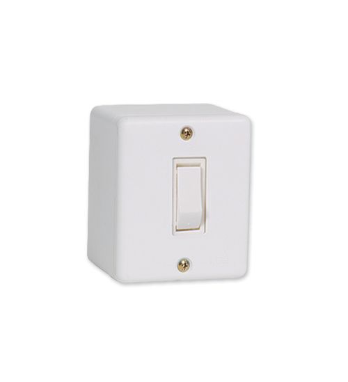Conjunto de Sobrepor Interruptor Simples 6A/250V Branco Box