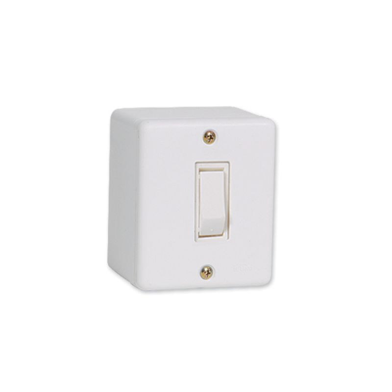 Conjunto de Sobrepor Interruptor Simples 6A/250V Branco Box