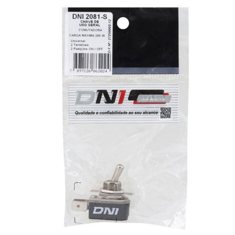 Chave de Uso Geral Duas Posições Liga/Desliga Dni