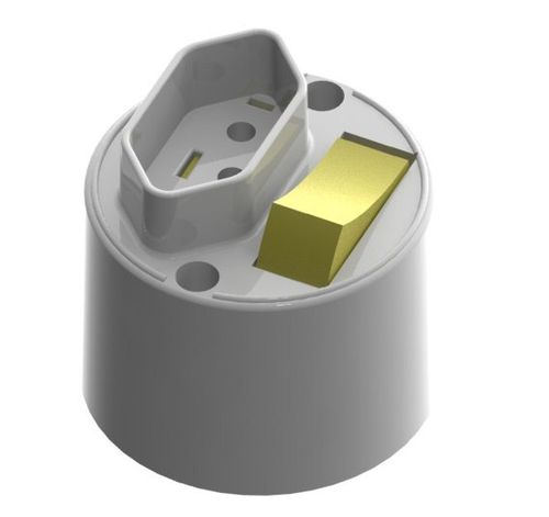 Conjunto Sobrepor Interruptor Simples + Tomada 2P+T 20A Ilumi