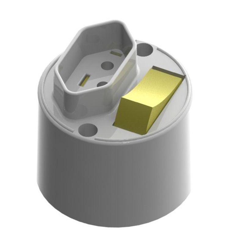 Conjunto de Sobrepor Interruptor Simples + Tomada 2P+T 20A/250V Branco