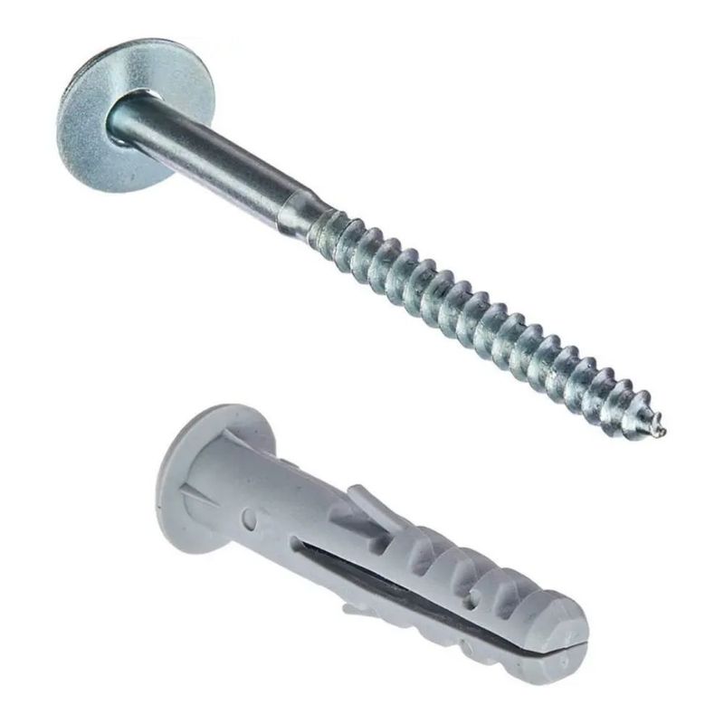 Parafuso Cabeça Sextavada 3/16" x 60mm com Bucha 8mm 2 peças