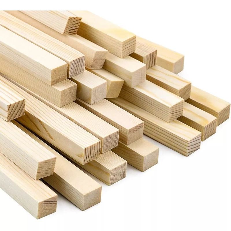 Moldura Quadrada Aparelhada Pinus 2x2cmx1m