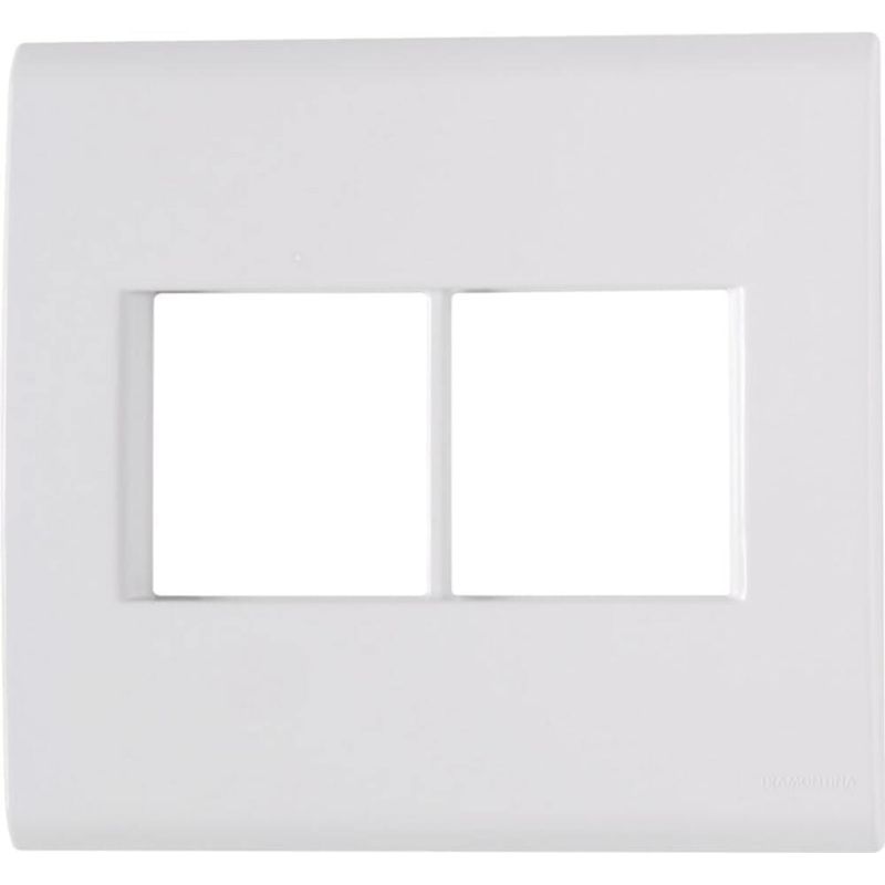 Placa 4 Postos 4x4 com Suporte Branca Liz