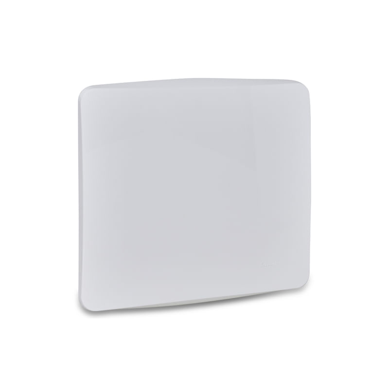 Placa Cega 4x4 com Suporte Branca Miluz