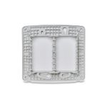 Placa Cega 4x4 com Suporte Branca Miluz