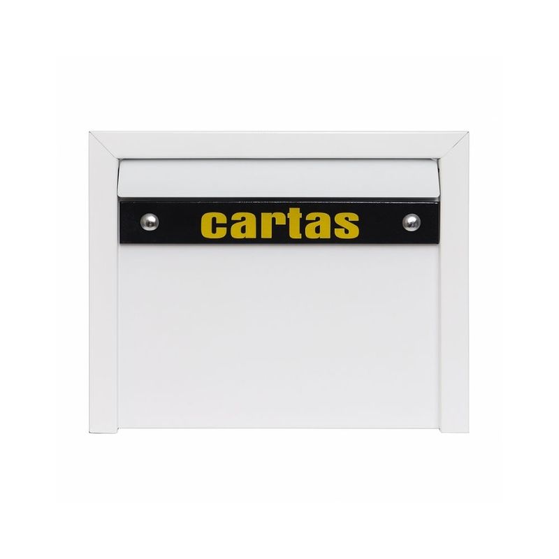 Caixa de Correio Chapa Gradil 9,5x22x22cm Alumínio Branco