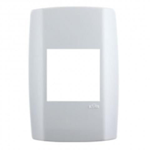 Placa 2 Postos Adjacentes 4x2 com Suporte Branca Slim