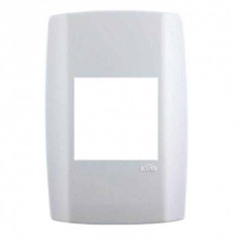 Placa 2 Postos Adjacentes 4x2 com Suporte Branca Slim