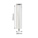 Prolongador Cilíndrico com Tampa 1.1/2"x150mm Alumínio