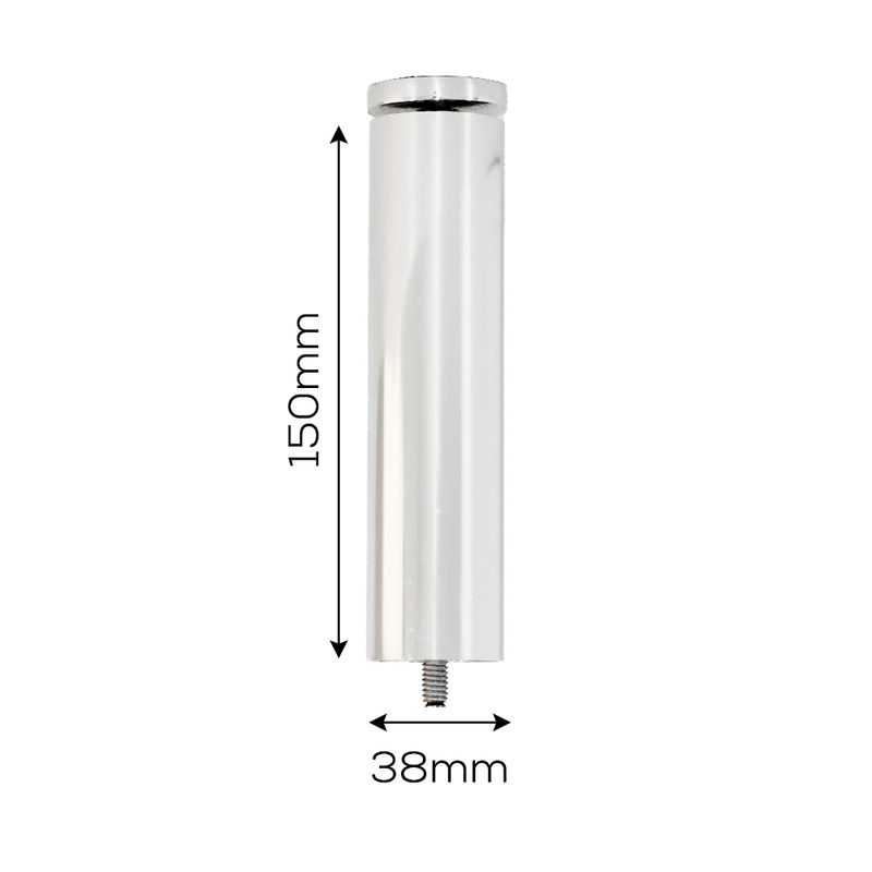 Prolongador Cilíndrico com Tampa 1.1/2"x150mm Alumínio