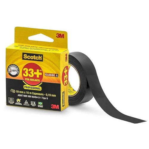 Fita Isolante Scoth 33+ 19mm 10 Metros 3M