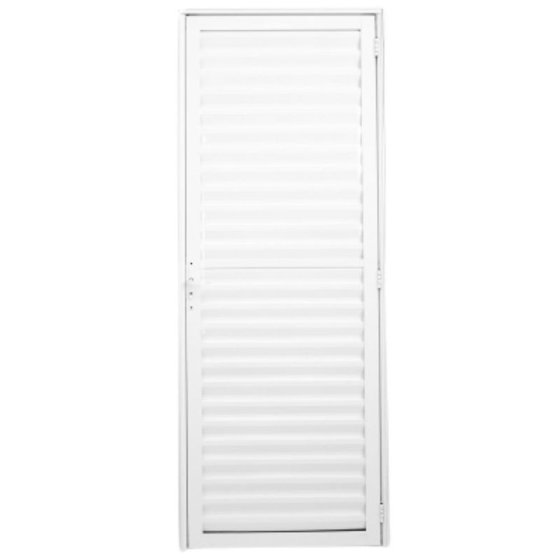 Porta Palheta Alumínio Branco Direito 210x70cm