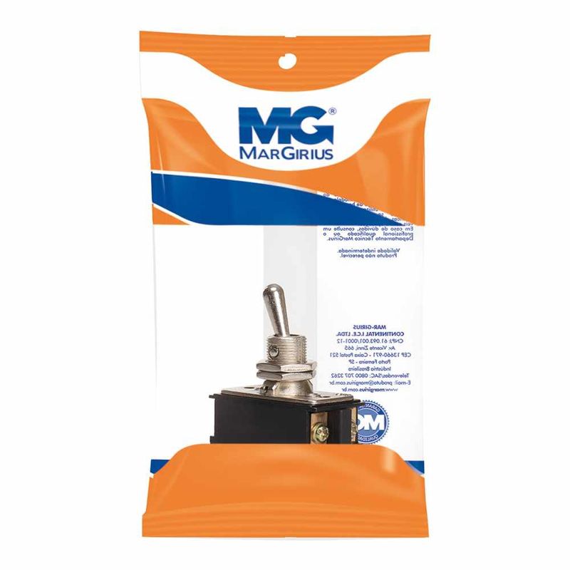 Interruptor Bipolar Alavanca de Metal 10A  CS-301B Margirius