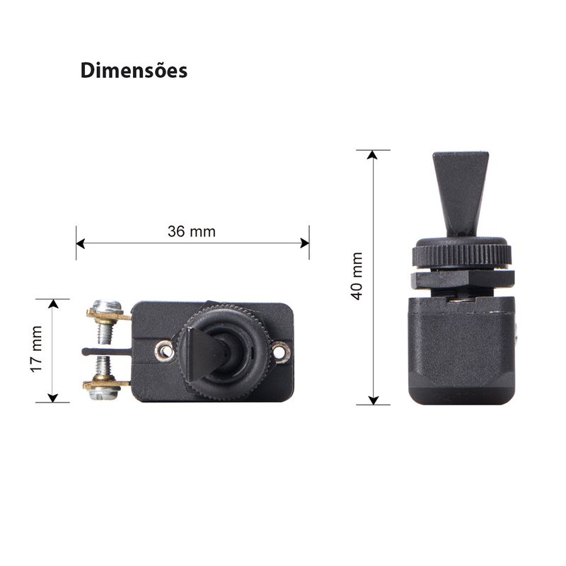 Interruptor Unipolar Alavanca Plástica 6A CS-301D Margirius