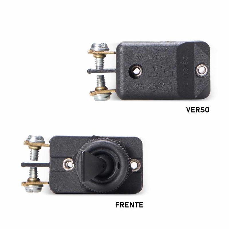 Interruptor Unipolar Alavanca Plástica 6A CS-301D Margirius
