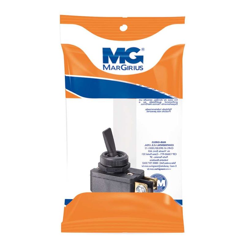 Interruptor Unipolar Alavanca Plástica 6A CS-301D Margirius