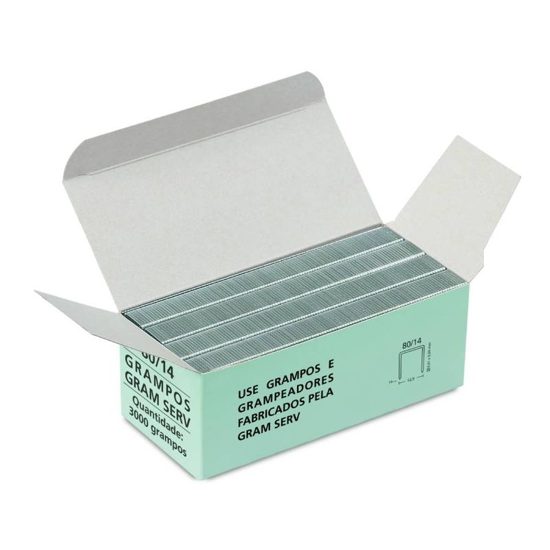 Grampo Tipo 80 14mm 3000 Grampos Rocama