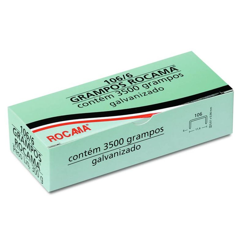 Grampo Tipo 106 6mm 3500 Grampos Rocama