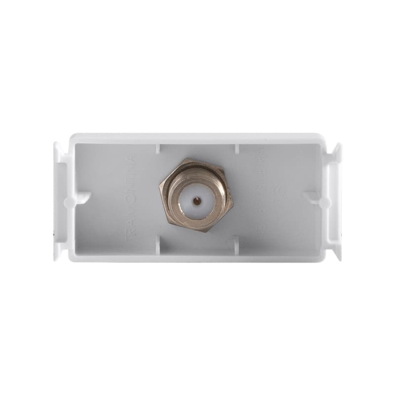 Módulo Tomada Coaxial para Antena de TV Branco Aria