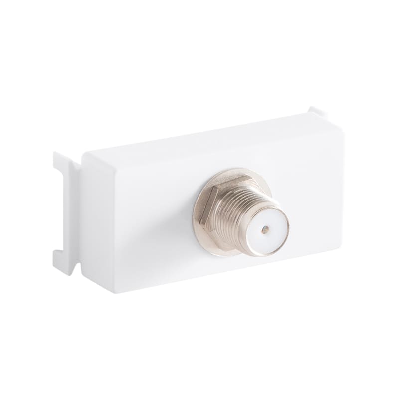 Módulo Tomada Coaxial para Antena de TV Branco Aria