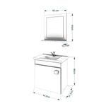 Kit Gabinete para Banheiro Iris Branco 44,8cm