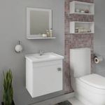 Kit Gabinete para Banheiro Iris Branco 44,8cm