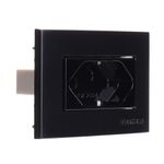 Conjunto Tomada 2P+T 10A/250V para Móvel Preto