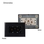 Conjunto Tomada 2P+T 10A/250V para Móvel Preto