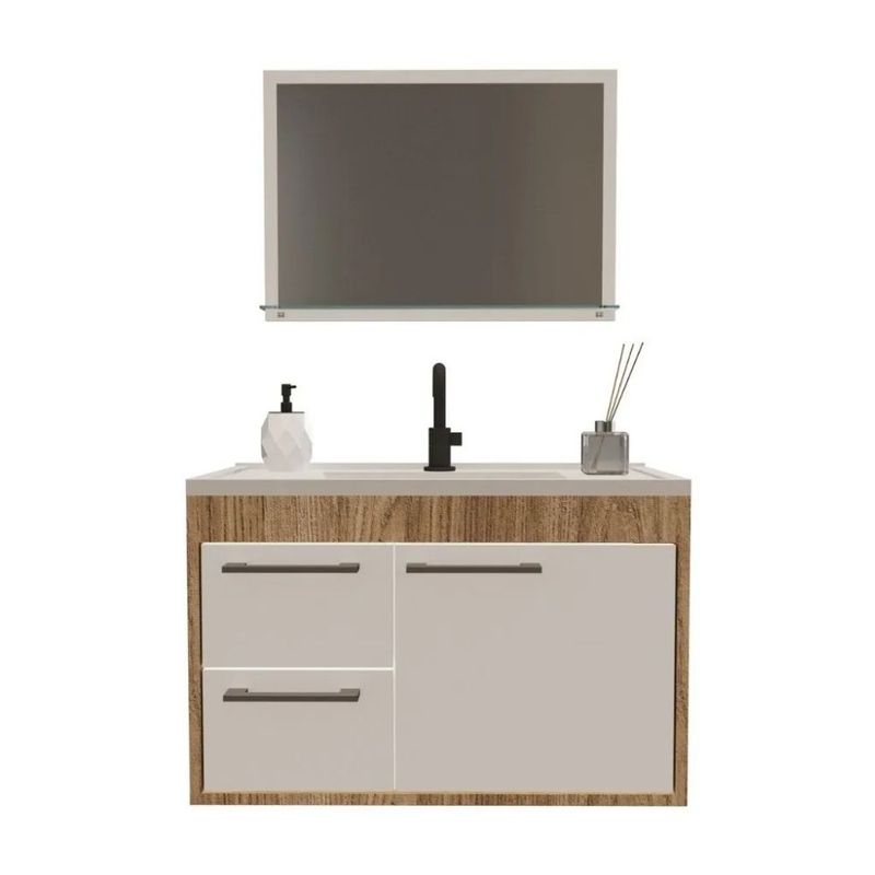 Kit Gabinete para Banheiro Cerocha Procion Berlin/Branco 63cm