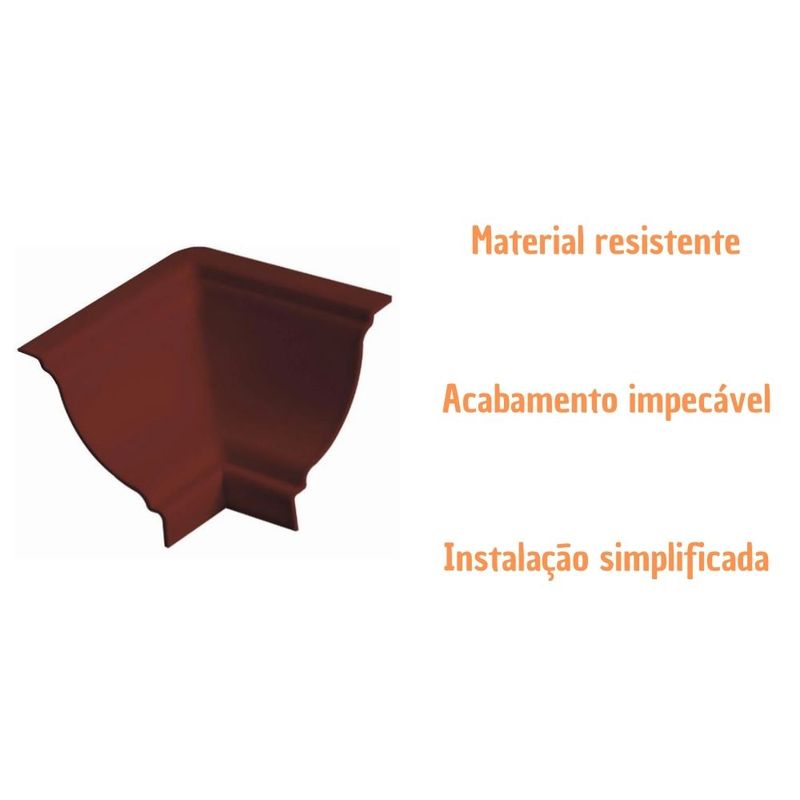 Canto Interno para Forro de PVC Mogno