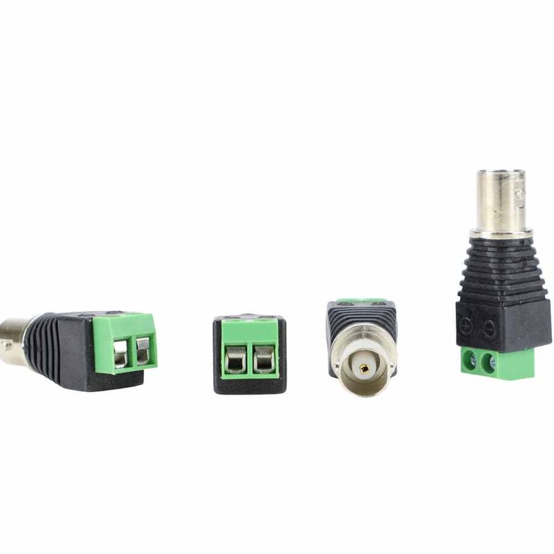 Adaptador Borne Parafuso X BNC F com 4 peças