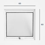 Maxim-ar Vidro Boreal sem Grade Alumínio Branco 60x60cm