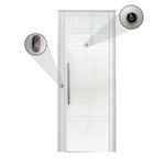 Porta Lambril Alumínio Branco com Puxador Direito 210x80cm