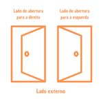 Porta Lambril Alumínio Branco com Puxador Direito 210x80cm