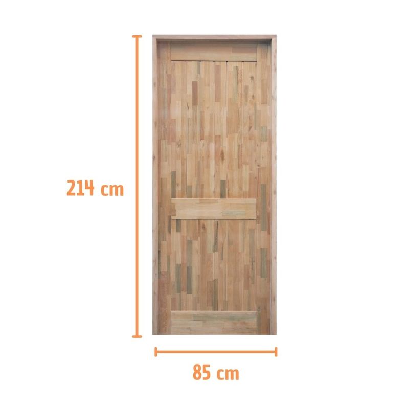 Kit Porta Maciça Eucalipto 2 Almofadas Tingida Mogno Bt 14 210x80cm