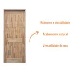 Kit Porta Maciça Eucalipto 2 Almofadas Tingida Mogno Bt 14 210x80cm